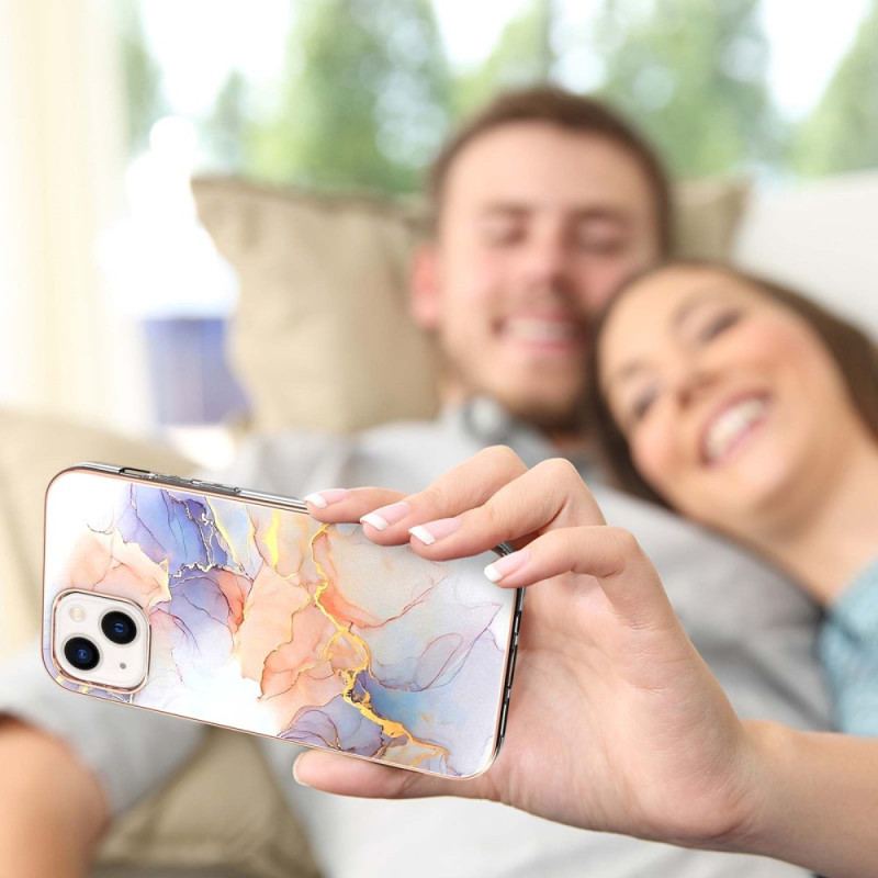 Capa De Celular Para iPhone 15 Mármore