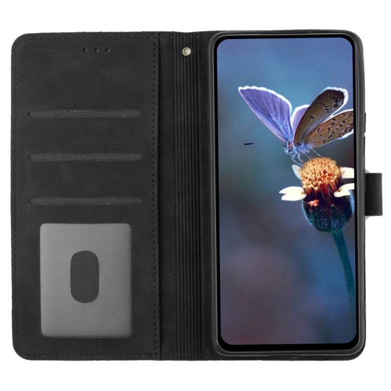 Capa Flip Para iPhone 15 Estampa De Flor