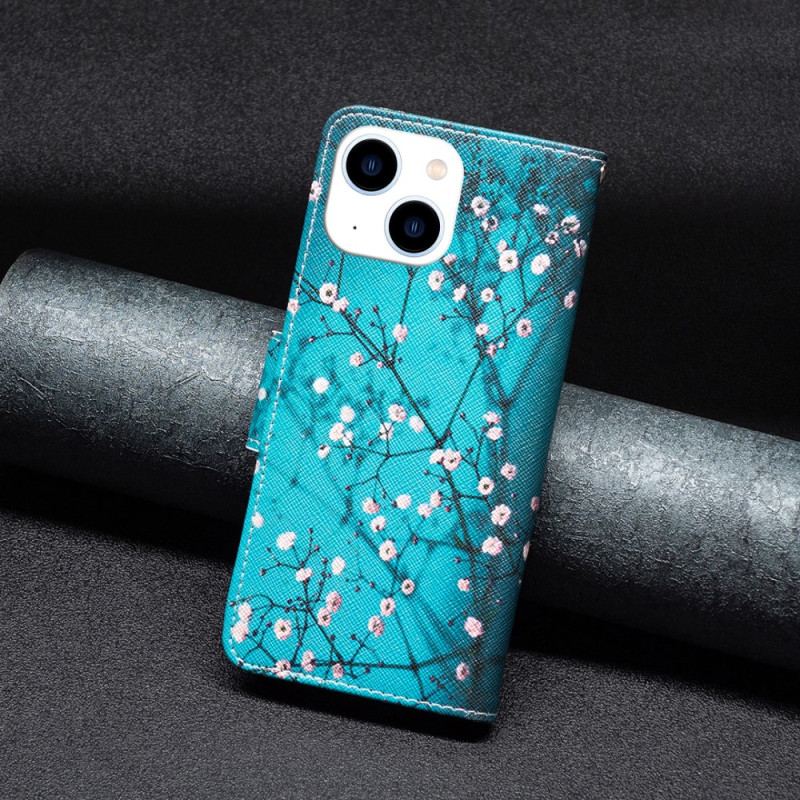 Capa Flip Para iPhone 15 Ramos Floridos