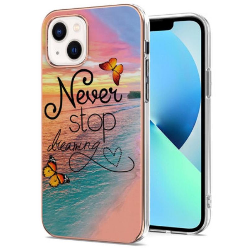 Capa Para iPhone 15 Nunca Pare De Sonhar