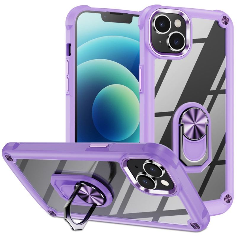 Capa Para iPhone 15 Transparente Com Anel De Suporte