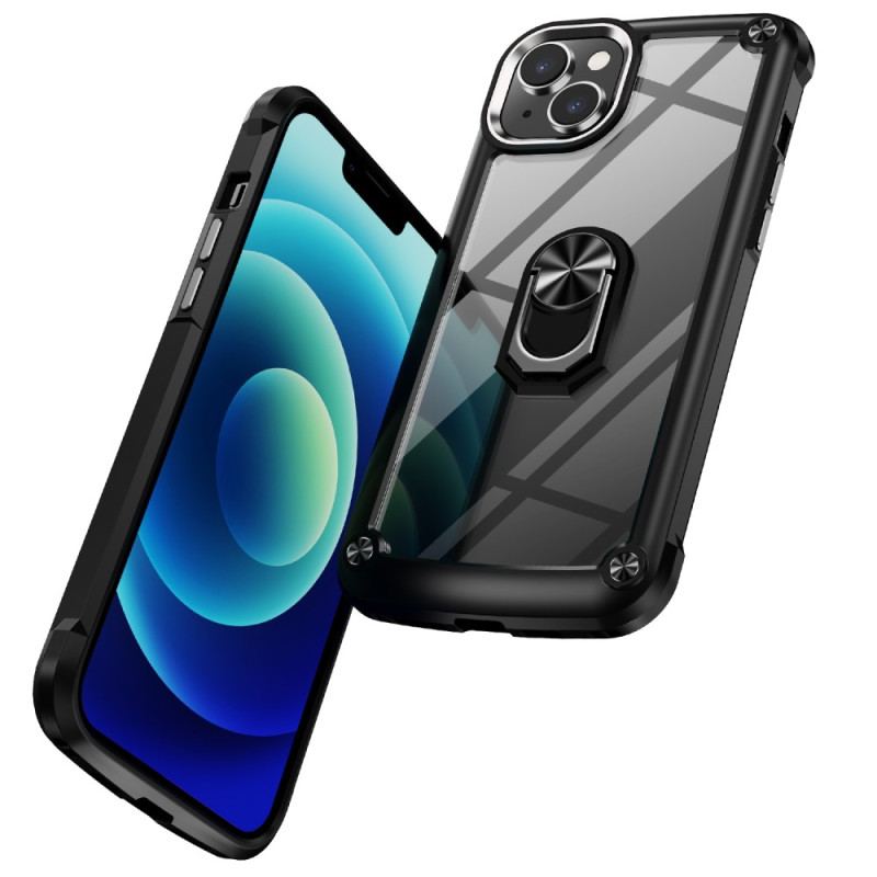Capa Para iPhone 15 Transparente Com Anel De Suporte