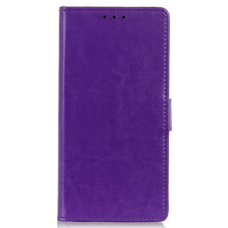 Capa De Couro Para Samsung Galaxy A03 Efeito Couro Brilhante Simples