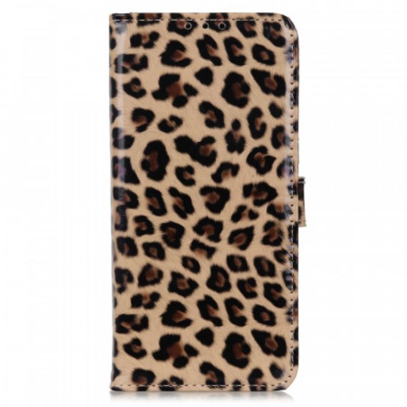 Capa De Couro Para Samsung Galaxy A03 Leopardo