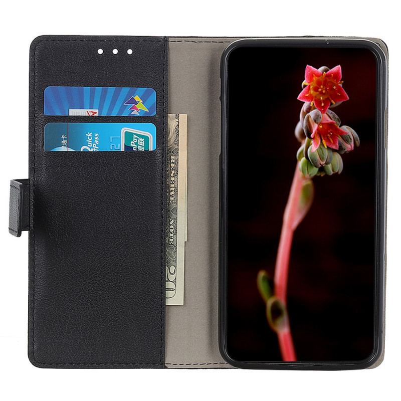 Capa Flip Para Samsung Galaxy A03 Efeito Couro Clássico
