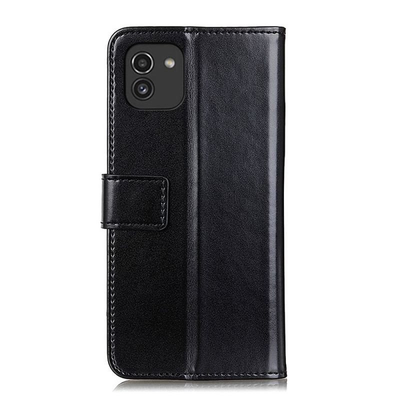 Capa Flip Para Samsung Galaxy A03 Efeito Couro Tricolor