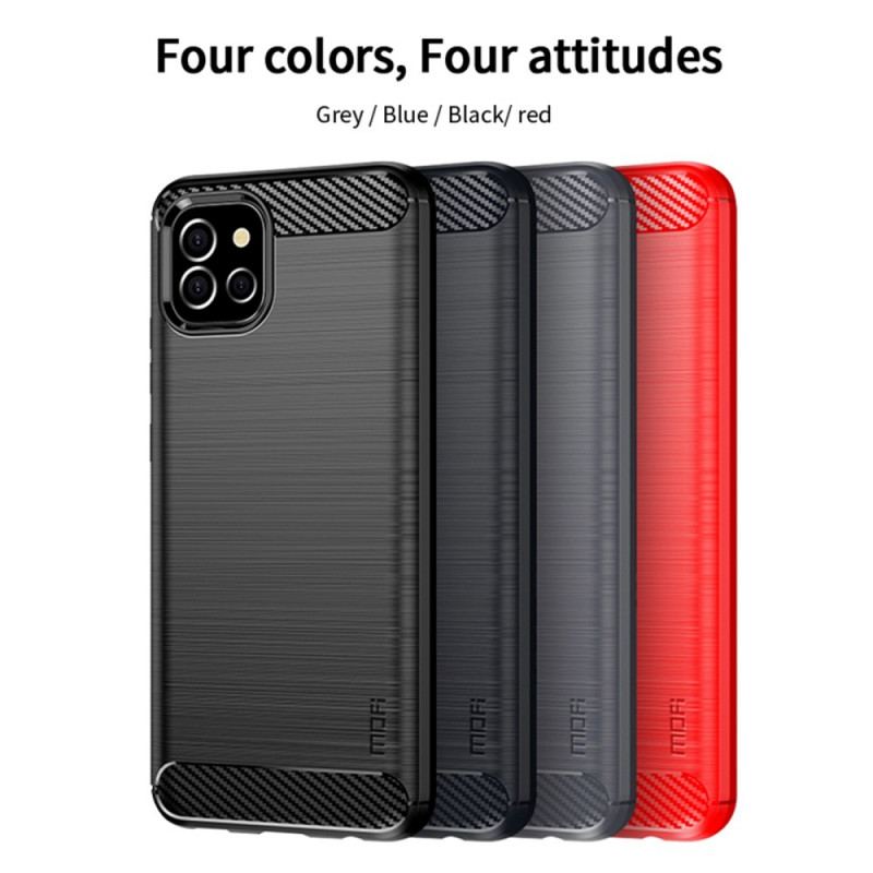 Capa Para Samsung Galaxy A03 Fibra De Carbono Mofi Escovada