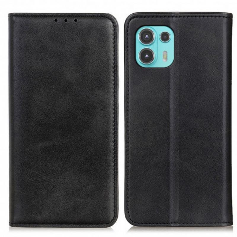 Capa De Celular Para Motorola Edge 20 Lite Flip Design De Couro Dividido