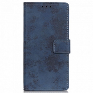 Capa De Couro Para Motorola Edge 20 Lite Couro Falso Vintage