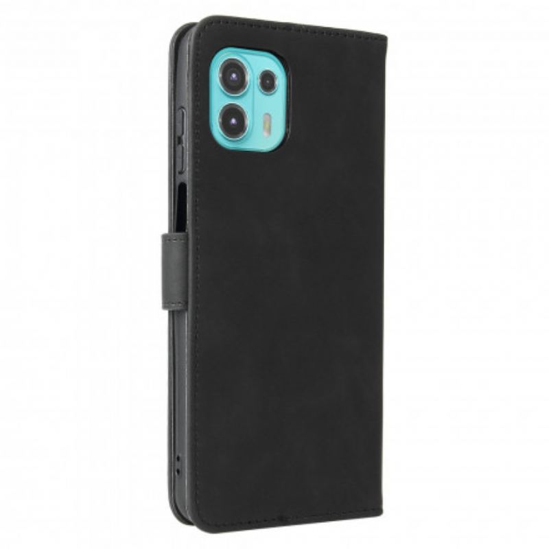 Capa De Couro Para Motorola Edge 20 Lite Toque De Pele