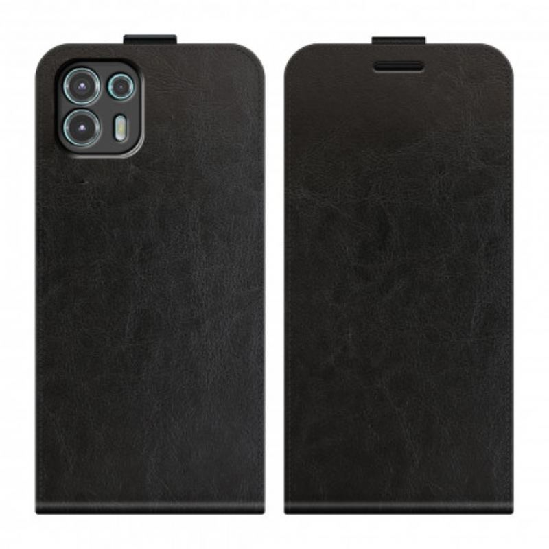 Capa Em Pele Para Motorola Edge 20 Lite Flip Dobrável