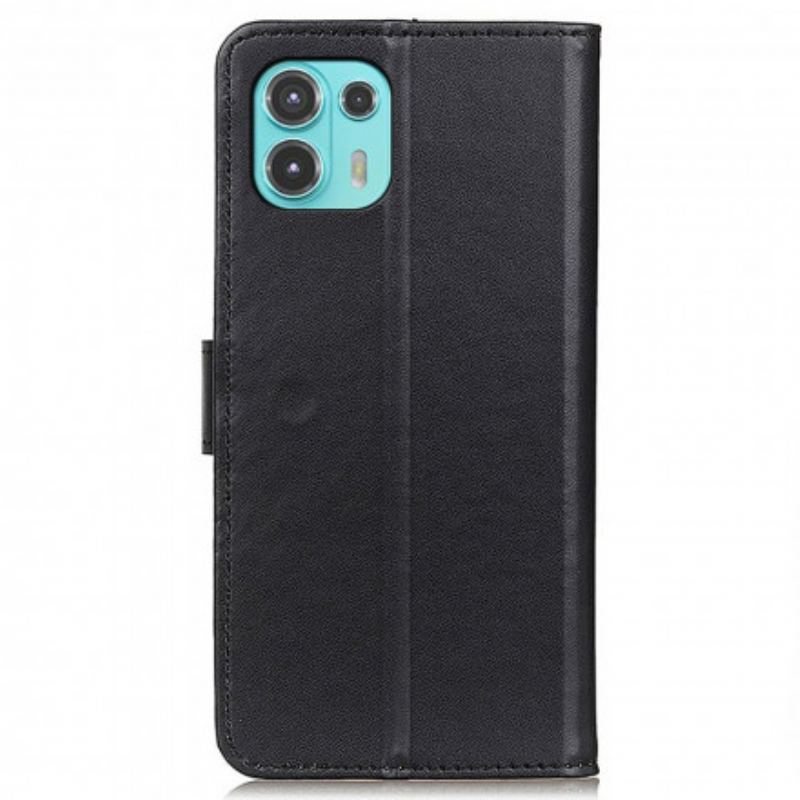 Capa Flip Para Motorola Edge 20 Lite Couro Sintético Liso