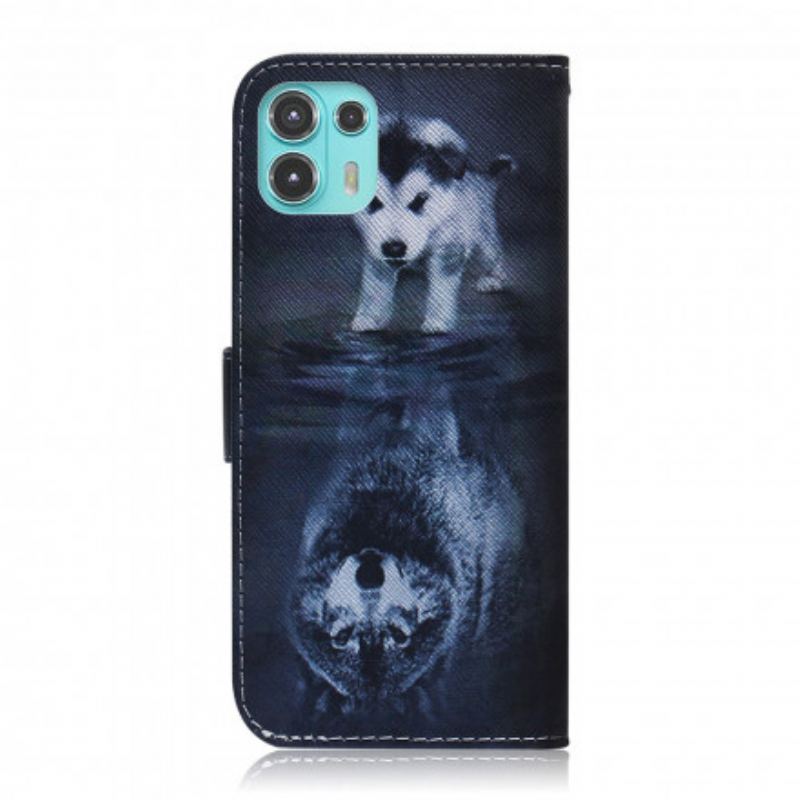 Capa Flip Para Motorola Edge 20 Lite Ernesto O Lobo