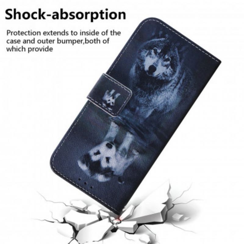 Capa Flip Para Motorola Edge 20 Lite Ernesto O Lobo