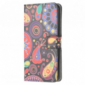 Capa Folio Para Motorola Edge 20 Lite Design Da Galáxia
