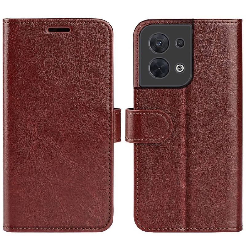 Capa Em Pele Para Oppo Reno 8 Clássico Retrô