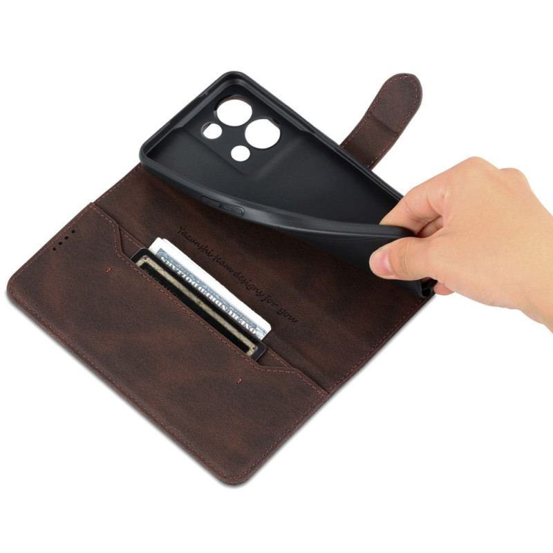 Capa Flip Para Oppo Reno 8 Efeito Couro Vintage Azns