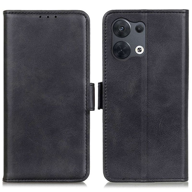 Capa Flip Para Oppo Reno 8 Fecho Duplo