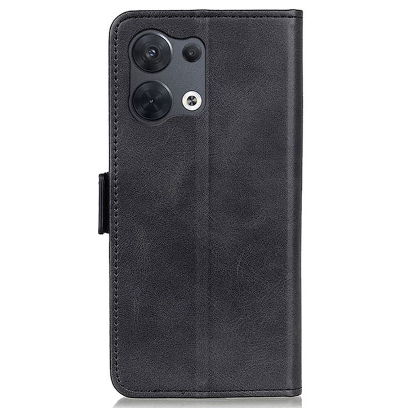 Capa Flip Para Oppo Reno 8 Fecho Duplo