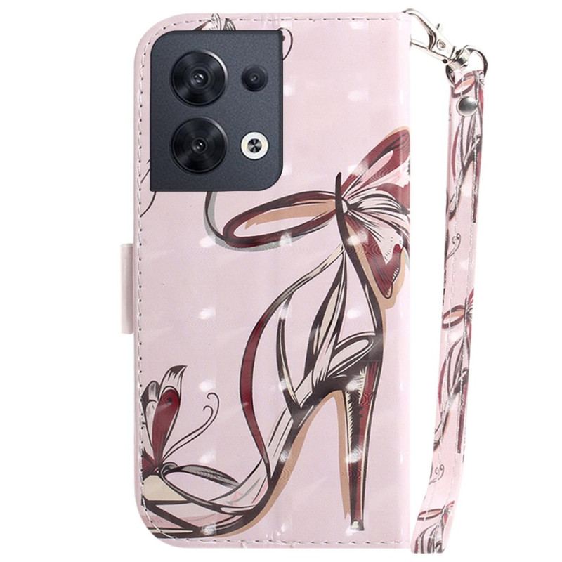 Capa Folio Para Oppo Reno 8 Bomba Com Alça