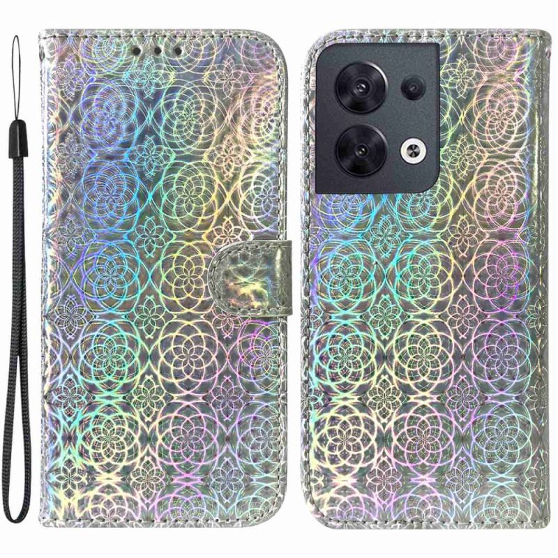 Capa Folio Para Oppo Reno 8 Estilo Discoteca