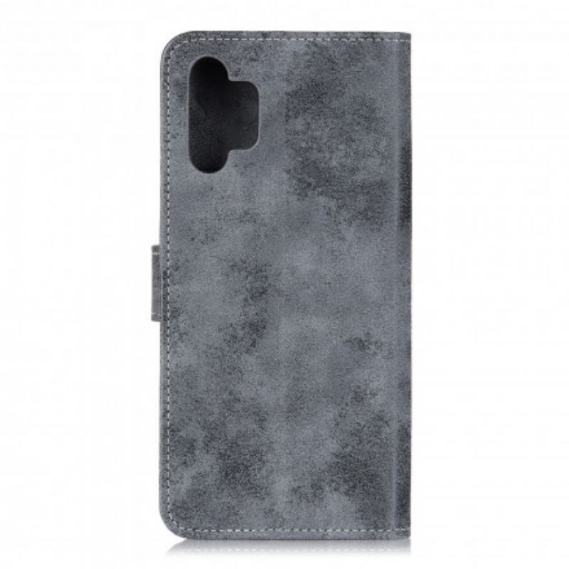 Capa Flip Para Samsung Galaxy A32 Couro Falso Vintage