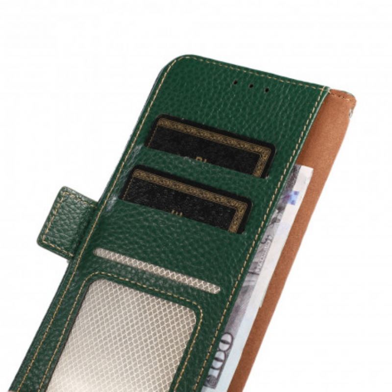 Capa Folio Para Samsung Galaxy A32 Couro De Lichia Khazneh Rfid