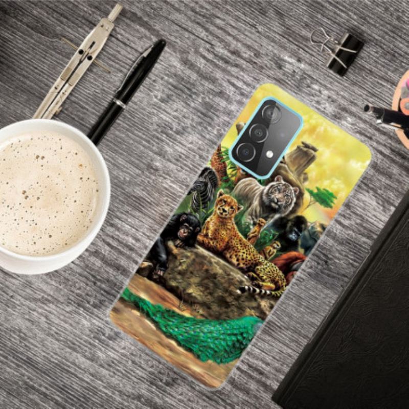 Capa Para Samsung Galaxy A32 Animais Do Safári