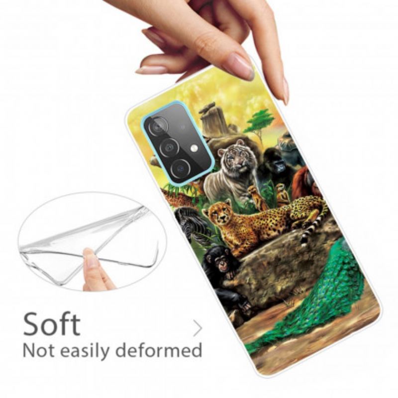 Capa Para Samsung Galaxy A32 Animais Do Safári