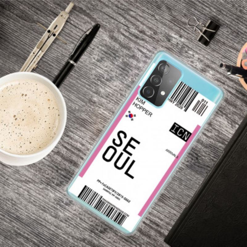 Capa Para Samsung Galaxy A32 Cartão De Embarque Em Seul