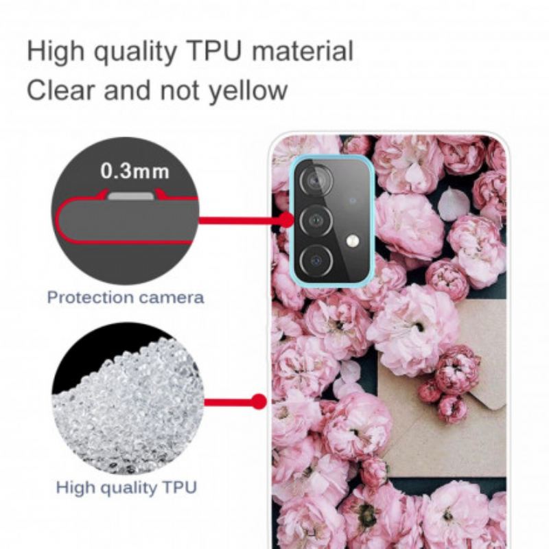 Capa Para Samsung Galaxy A32 Flores Intensas