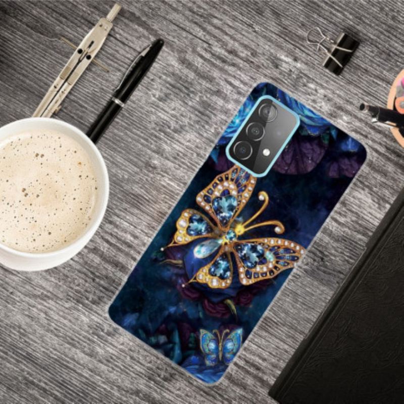 Capa Para Samsung Galaxy A32 Luxo Borboleta