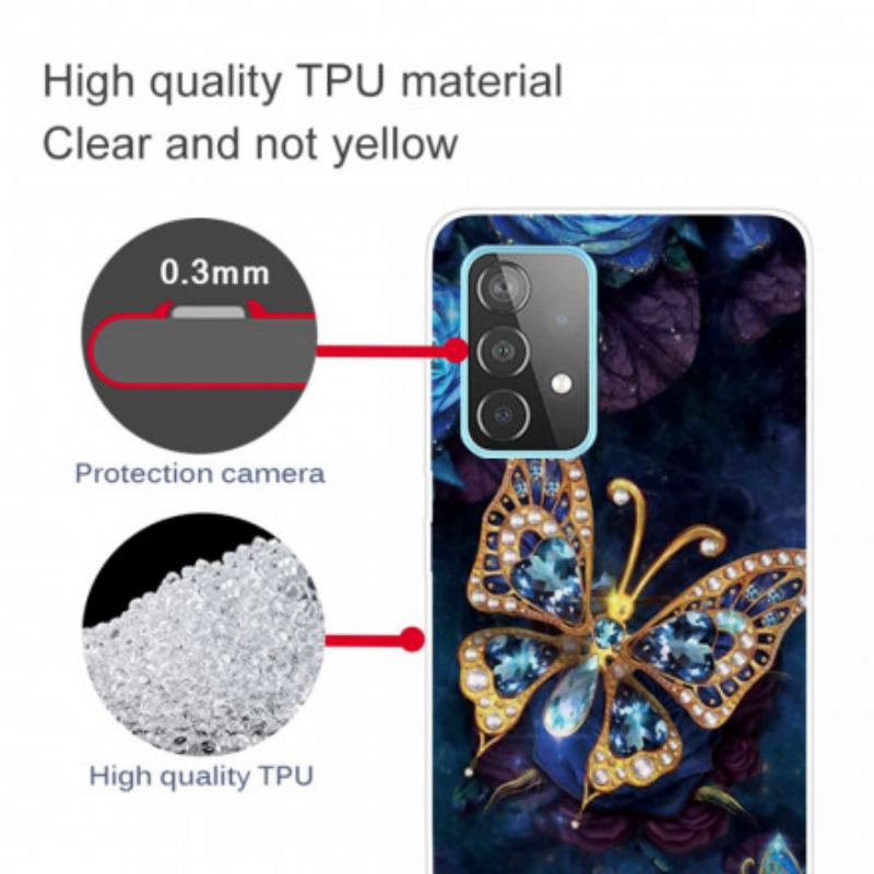 Capa Para Samsung Galaxy A32 Luxo Borboleta