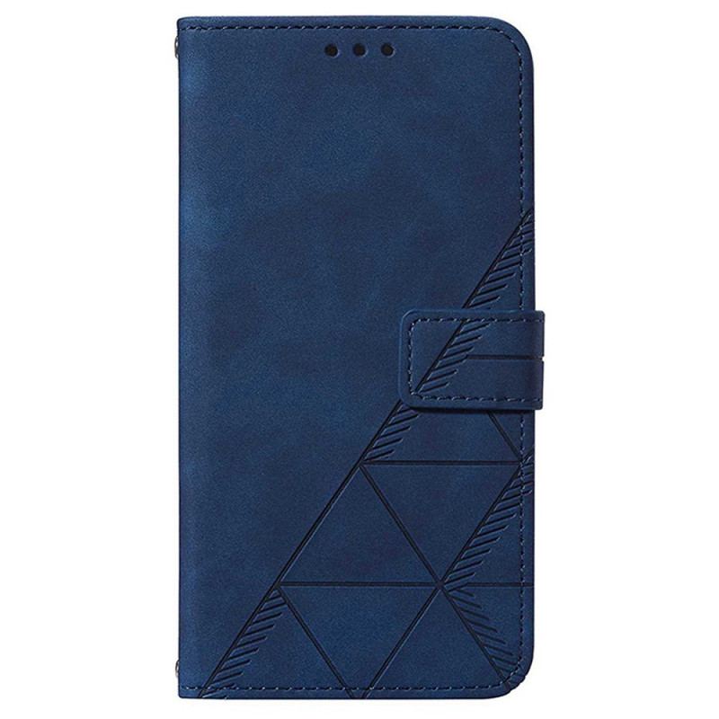 Capa Flip Para Realme 9 Pro 5G Efeito Couro Pirâmide