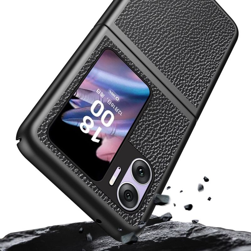 Capa De Celular Para Oppo Find N2 Flip De Couro Couro Sintético De Lichia