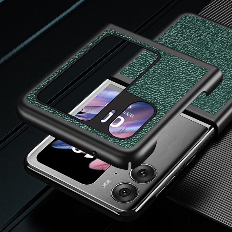 Capa De Celular Para Oppo Find N2 Flip De Couro Couro Sintético De Lichia