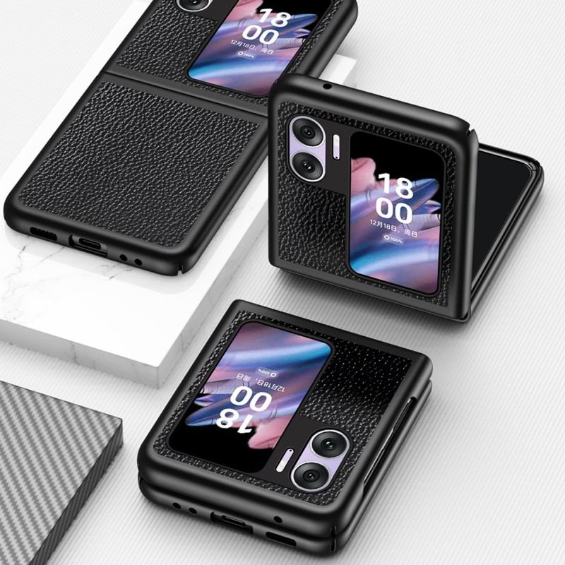 Capa De Celular Para Oppo Find N2 Flip De Couro Couro Sintético De Lichia