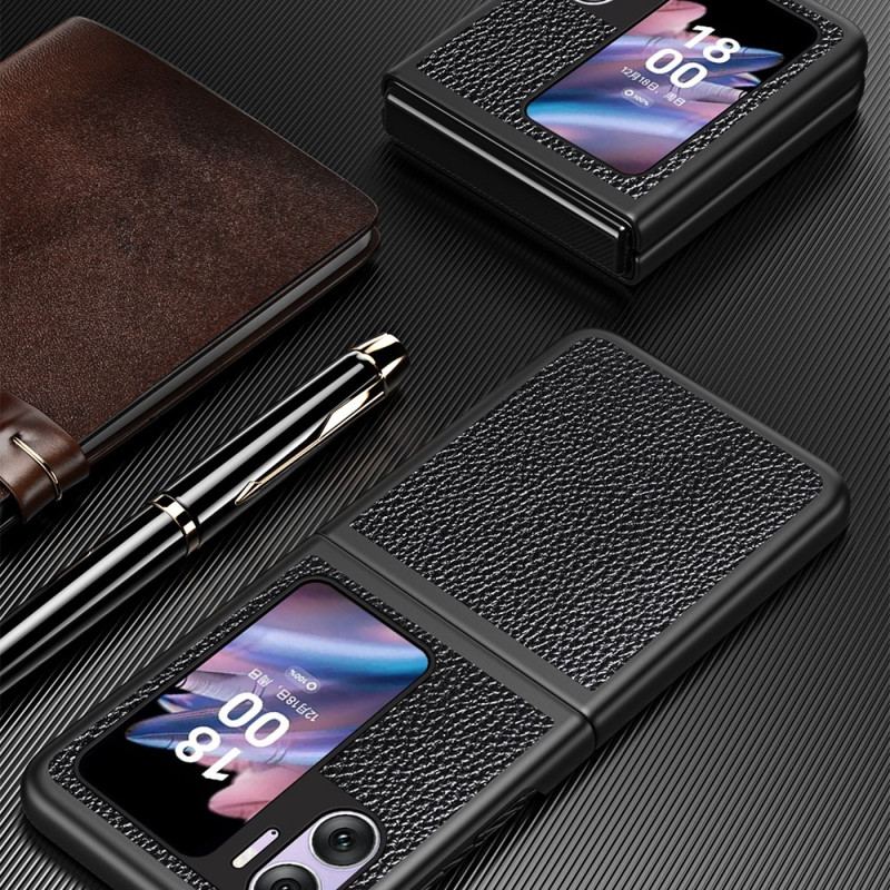 Capa De Celular Para Oppo Find N2 Flip De Couro Couro Sintético De Lichia
