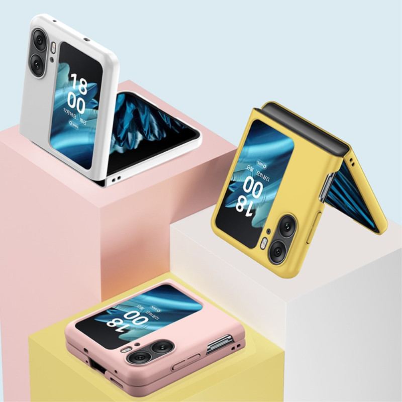 Capa Para Oppo Find N2 Flip De Couro Sensação De Pele