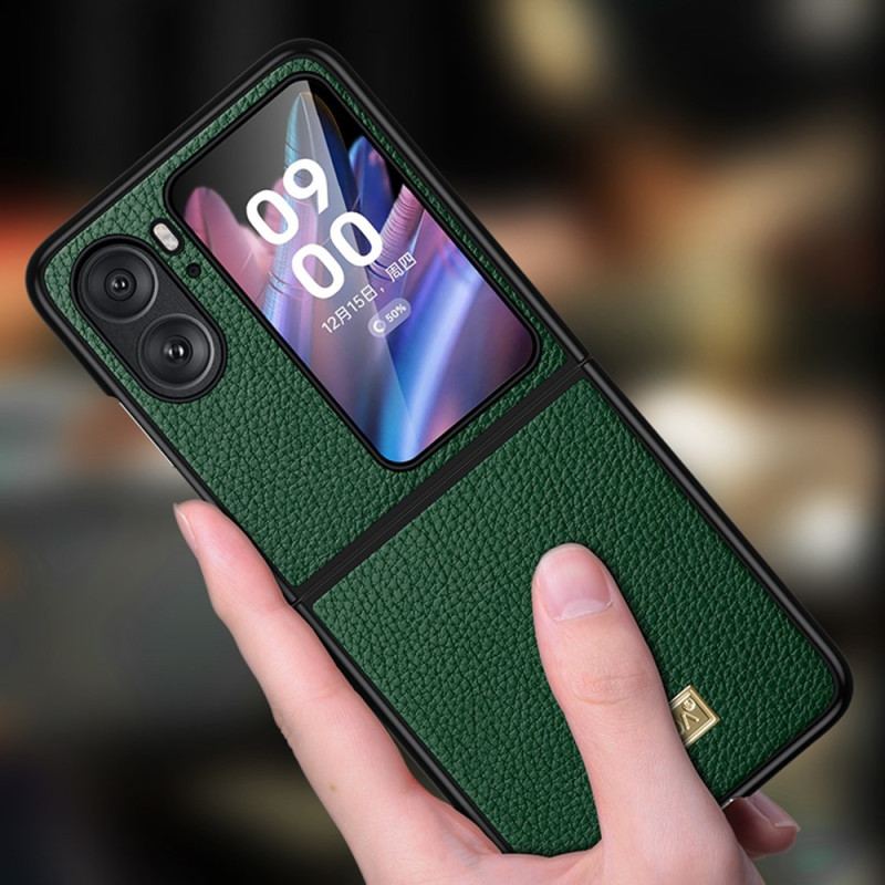 Capa Para Oppo Find N2 Flip De Couro Couro Sintético