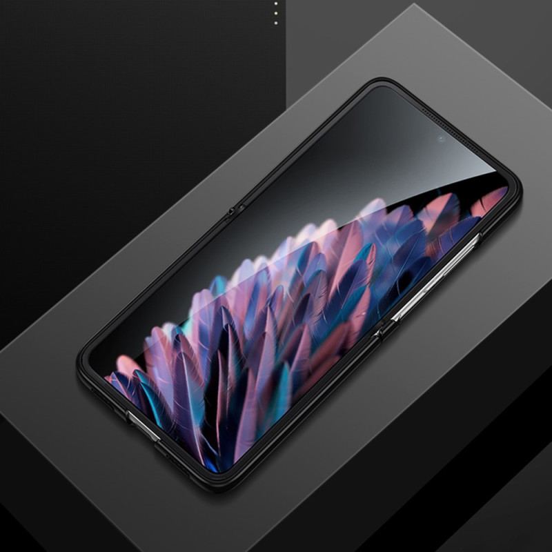 Capa Para Oppo Find N2 Flip De Couro Sulada Efeito Couro