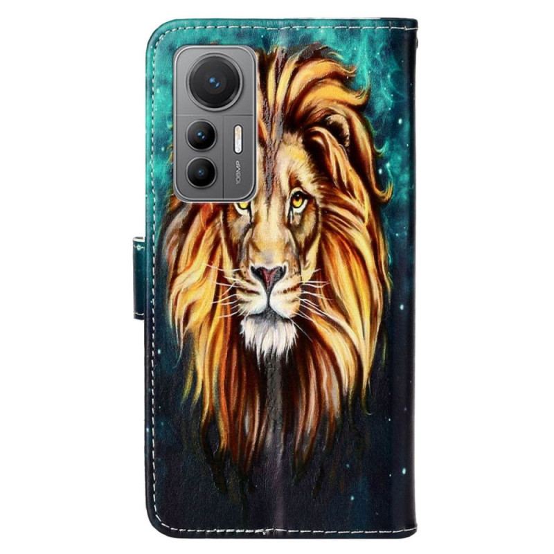 Capa De Couro Para Xiaomi 12 Lite De Cordão Cordão Leão