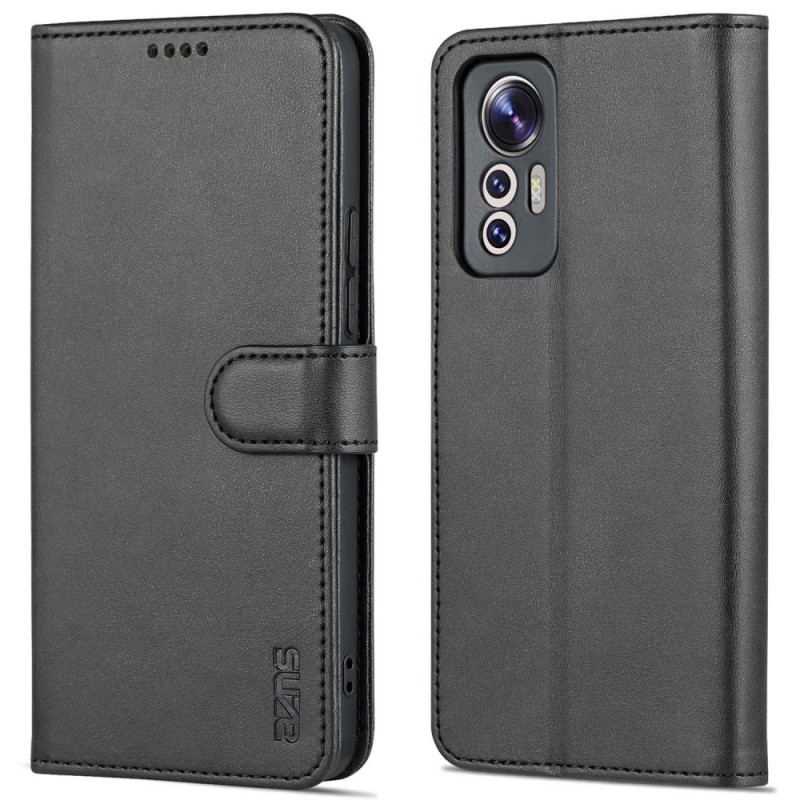 Capa De Couro Para Xiaomi 12 Lite Couro Sintético Azns