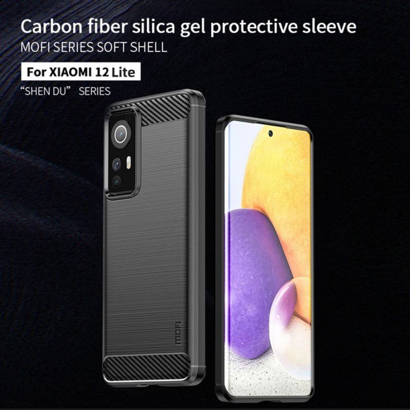 Capa Para Xiaomi 12 Lite Fibra De Carbono Escovada Mofi