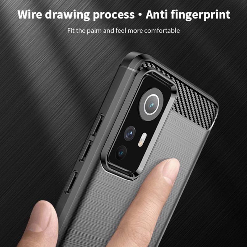 Capa Para Xiaomi 12 Lite Fibra De Carbono Escovada Mofi