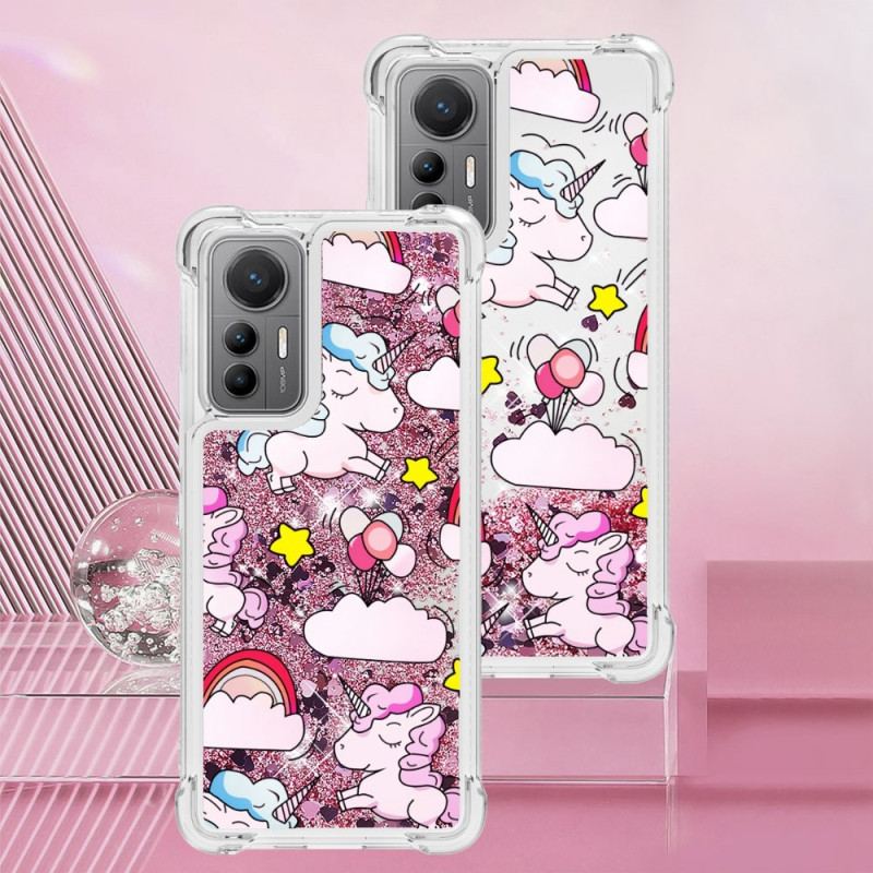 Capa Para Xiaomi 12 Lite Unicórnios Brilhantes