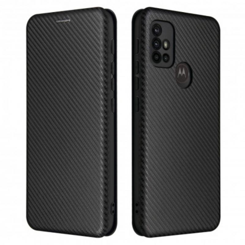Capa De Celular Para Moto G30 / G10 Flip Silicone De Carbono Colorido