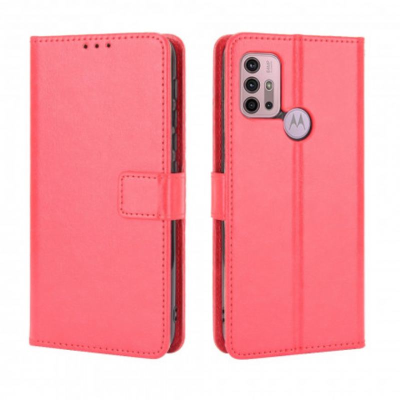 Capa De Couro Para Moto G30 / G10 Couro Falso Chamativo