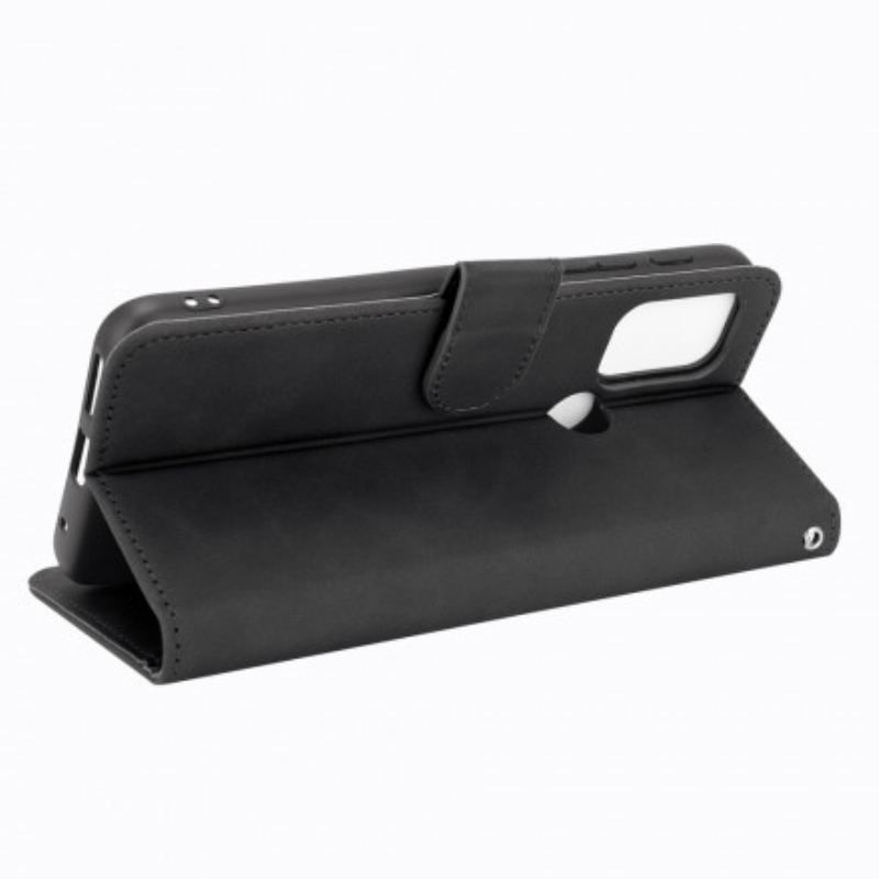 Capa De Couro Para Moto G30 / G10 Toque De Pele