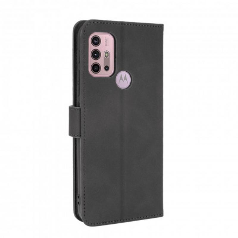 Capa De Couro Para Moto G30 / G10 Toque De Pele